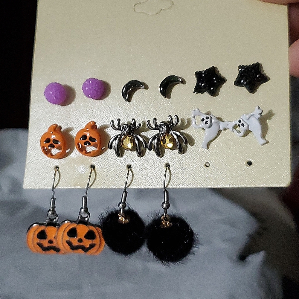 Halloween Themed Kids Earrings Set